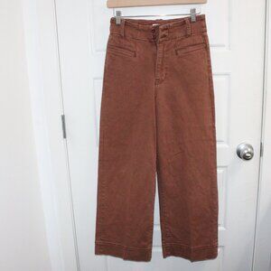 DU/ER LuxTwill High Rise Trouser Copper Wide Leg Size 25 DUER